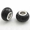 Perles de pierres précieuses style European, sodalite, avec base en laiton, rondelle Environ 5mm, Vendu par PC