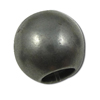 Iron Beads, Round, plated, large hole Approx 3mm 