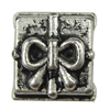 Zinc Alloy Large Hole Beads, Square, plated nickel, lead & cadmium free Approx 6mm, Approx 