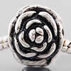 Zinc Alloy European Beads, Flower, plated, without troll 