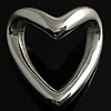 Anillo de enlace de acero inoxidable, acero inoxidable 304, Corazón, color original, 17x16x9mm, Vendido por UD