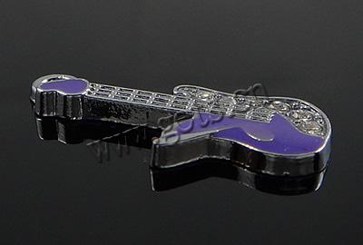 Musical Instrument Shaped Zinc Alloy Pendants, with enamel, plated, enamel, more colors for choice, 28x13x2mm, Hole:Approx 2.5mm, Sold By PC