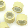 Silicone Aluminum Hair Extension Ring, with Silicone, yellow 