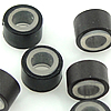 Silikon Aluminum Ring für Haarverlängerung, Aluminium, mit Silikon, schwarz, 5x3mm, 1000PCs/Tasche, verkauft von Tasche