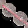 Natürliche Rosenquarz Perlen, rund, facettierte, 8mm, Länge:15 ZollInch, ca. 46PCs/Strang, verkauft von Strang