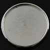 Stainless Steel Cabochon Setting, Flat Round, flat back, original color Inner Approx 