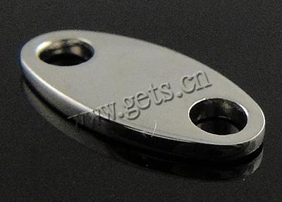 Barres de connecteur en acier inoxydable, ovale plat, Personnalisé & boucle de 1/1, couleur originale, 12x6x1mm, Trou:Environ 2.2mm, Vendu par PC