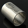 Abalorio separador tubo de acero inoxidable, con el patrón de la letra & esmalte, color original, 12x9mm, agujero:aproximado 8.8mm, Vendido por UD