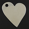 Unbearbeitetes Schild aus Edelstahl, Herz, Kundenindividuell, originale Farbe, 23x20.5x2mm, Bohrung:ca. 2mm, verkauft von PC