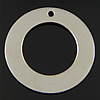Encantos de etiqueta de acero inoxidable, Donut, Modificado para requisitos particulares, color original, 20x20x1mm, 12mm, agujero:aproximado 1mm, Vendido por UD