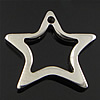 Звезда кулон из нержавеющей стали, нержавеющая сталь, оригинальный цвет отверстие:Приблизительно 1.5mm, продается PC