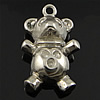 Stainless Steel Pendant Setting, Bear, original color Approx 1.5mm, Inner Approx 1mm 