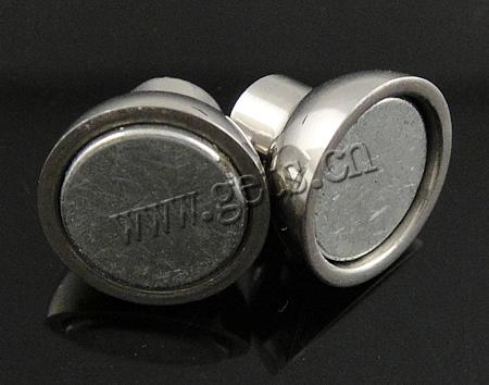 Round Stainless Steel Magnetic Clasp, Lantern, Customized, original color, 15x10mm, Sold By PC