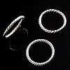 純銀製指輪リング, 92.5％純度シルバー, ドーナツ型, メッキ, ツイスト, 無色, 売り手 パソコン