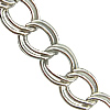 Iron Double Link Chain, plated, twist oval chain nickel free 