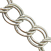 Iron Double Link Chain, plated, twist oval chain nickel free 