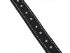 Nylon Ribbon, with star pattern & single-sided, black, 20mm Yard 
