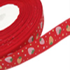 Nylon Ribbon, printing, single-sided, red, 15mm Yard 