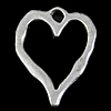 Colgantes de Aleación de Zinc en Forma de Corazón, chapado, más colores para la opción, libre de níquel, plomo & cadmio, agujero:aproximado 2.5mm, Vendido por UD