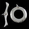 Sterling Silber Knebelverschluss, 925 Sterling Silber, rund, Einzelstrang, keine, Bohrung:ca. 3.5mm, verkauft von PC