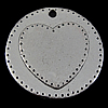 Zinc Alloy Tag Charm, Coin, plated nickel, lead & cadmium free Approx 1.5mm 