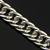 Acero inoxidable Cuerda Cadena, acero inoxidable 316, cadena de cuerda, color original, 4.5x3.1x0.6mm, aproximado 100m/Grupo, Vendido por Grupo