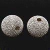 Sterling Silber Sternenstaub Perlen, 925 Sterling Silber, rund, plattiert, Falten, keine, 12mm, Bohrung:ca. 2.5mm, verkauft von PC
