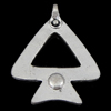 Zinc Alloy Tag Charm, Triangle, plated nickel, lead & cadmium free Approx 2.5mm 
