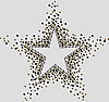 Adorno del hotfix del rhinestone, diamantes de imitación, Estrella, Grado AA, 265x175mm, Vendido por UD