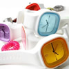 Unisex Wrist Watch, Silicone, with Organic Glass & Zinc Alloy, platinum color plated, mixed colors 