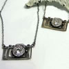 Couple Zinc Alloy Necklace, Camera, plated, with rhinestone Approx 29 Inch 