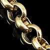 Iron Rolo Chain, KC gold color plated, nickel, lead & cadmium free 