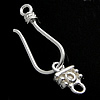 Sterling Silver Hook and Eye Clasp, 925 Sterling Silver Approx 2mm 