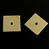 Messing Stempeln Zubehör, Quadrat, plattiert, keine, 8x8x1mm, Bohrung:ca. 1mm, 10000PCs/Tasche, verkauft von Tasche