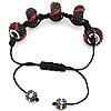 Bracelets de Woven Ball à stras , corde en nylon, avec laiton, Placage, réglable & avec strass pouce, Vendu par brin