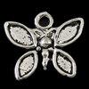 Zinc Alloy Animal Pendants, Butterfly, plated nickel, lead & cadmium free Approx 1mm, Approx 