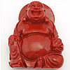 Buddische Schmuck Anhänger, Synthetische Koralle, Buddha, synthetisch, buddhistischer Schmuck, rot, 38x29x11mm, Bohrung:ca. 2mm, verkauft von PC