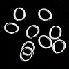 Sterling Silber geschlossenen Sprung Ring, 925 Sterling Silber, oval, plattiert, keine, 4.6x4x0.8mm, verkauft von PC