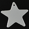 純銀製のスター ペンダント, 92.5％純度シルバー, 星, メッキ, 無色 穴:約 2mm, 売り手 パソコン