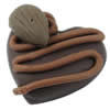 Cabochon en argile polymère, argile de polymère, coeur, fait à la main, couleur de café Vendu par sac