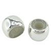 Painted Acrylic Beads, Drum, silver color Approx 4mm, Approx 