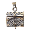 Brass Europeo Prayer Box Pendants, rectangle, with grid pattern, cadmium free, 16x24x16mm, Hole:Approx 5x4MM, Sold by PC
