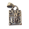 Brass Europeo Prayer Box Pendants, cube, cadmium free, 11x23x15mm, Hole:Approx 5x4MM, Sold by PC