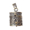 Brass Europeo Prayer Box Pendants, cylinder, cadmium free, 18x24x13mm, Hole:Approx 5x4MM, Sold by PC