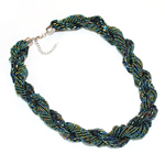 жемчужное стеклянное ожерелье , Стеклянный бисер, 3mm, длина:17 дюймовый, продается Strand