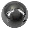 Non Magnetic Hematite Beads, Round, smooth, black, 18mm Approx 2mm Approx 15.5 Inch, Approx 