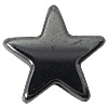 Non Magnetic Hematite Beads, Star, black Approx 1mm .5 Inch 
