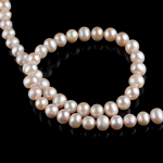 Round Cultured Freshwater Pearl Beads, natural pink, Grade A .5 Inch 