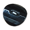 2 Hole Plastic Button, ABS Plastic, Coin, black Approx 1.5mm 