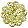 Eisen Perlenkappen, Blume, plattiert, hohl, keine, frei von Nickel, 13x1.5mm, Bohrung:ca. 0.5mm, 10000PCs/Tasche, verkauft von Tasche
